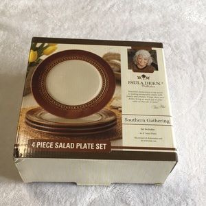 Paula Dean Southern Gathering salad plates. Includes 4 - 8” plates NIB